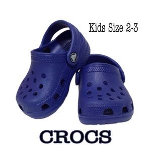 CROCS Baby Blue Classic with Slingback Straps, Size 2-3